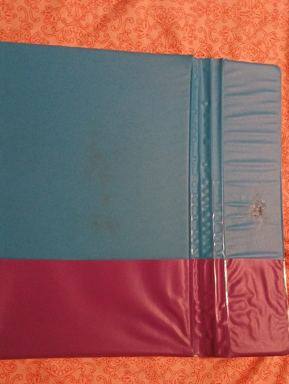 Lisa Frank Rainbow Bee Binder - Neon Pink Blue Yellow Green Missing A Magnet??